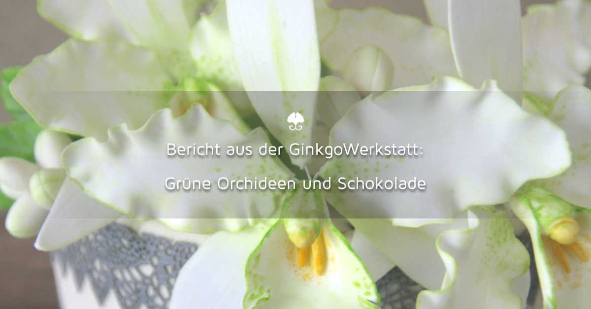 Grüne Orchideen und Schokolade