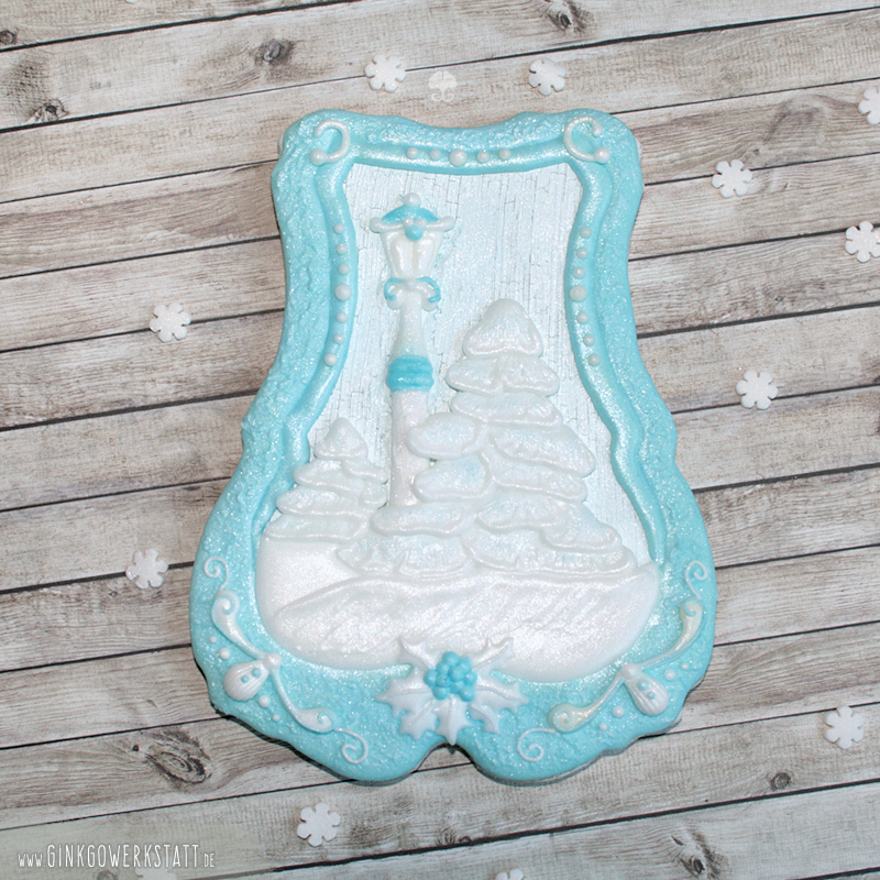 Winterkekse mit Royal Icing dekoriert - GinkgoWerkstatt