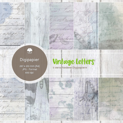 Vintage Letters - Digipapier