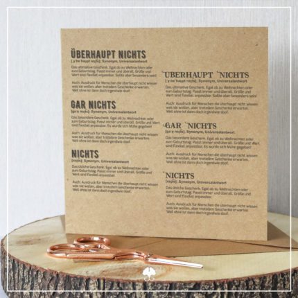 Geschenkidee "Nichts" - Digistamp Set
