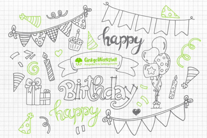 "Happy Birthday" - Digistamp Set