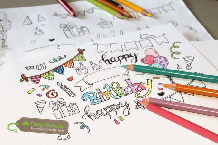 "Happy Birthday" - Digistamp Set