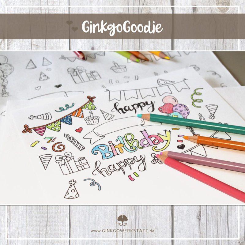 "Happy Birthday" - Digistamp Set