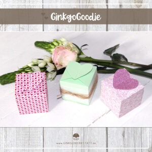 Schachtel mit Herz - Bastelvorlage