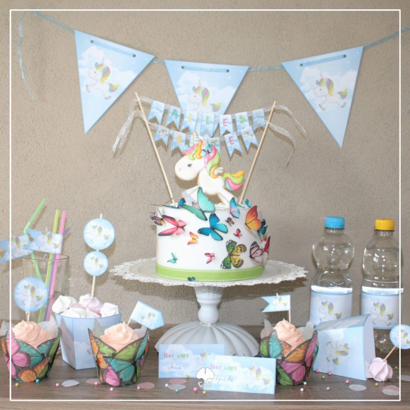 "Einhorn Elfriede" - DIY Partydekoration