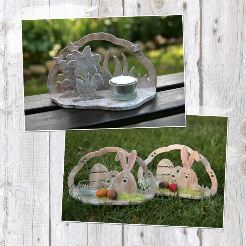 Teelichthalter "Blume" & "Ostern" - Bastelanleitung