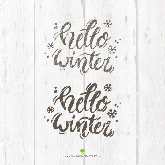 "Hello Winter" - Lettering