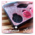 DIY "Buttonbox" - Beispiel Metallbox mit Einleger aus Glitzerfilz