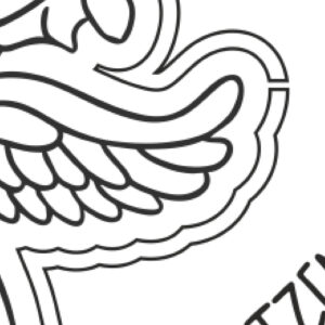 Um den Unterschied der Dateiformate für Laser und Plotter zu zeigen, ist ein Auschnitt einer Pixeldatei zu sehen. Diese hat eine Vergrößerung von 500%.