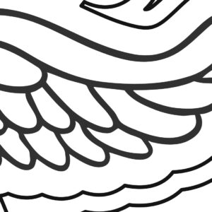 Um den Unterschied der Dateiformate für Laser und Plotter zu zeigen, ist ein Auschnitt einer Vektordatei zu sehen. Diese hat eine Vergrößerung von 2500%.