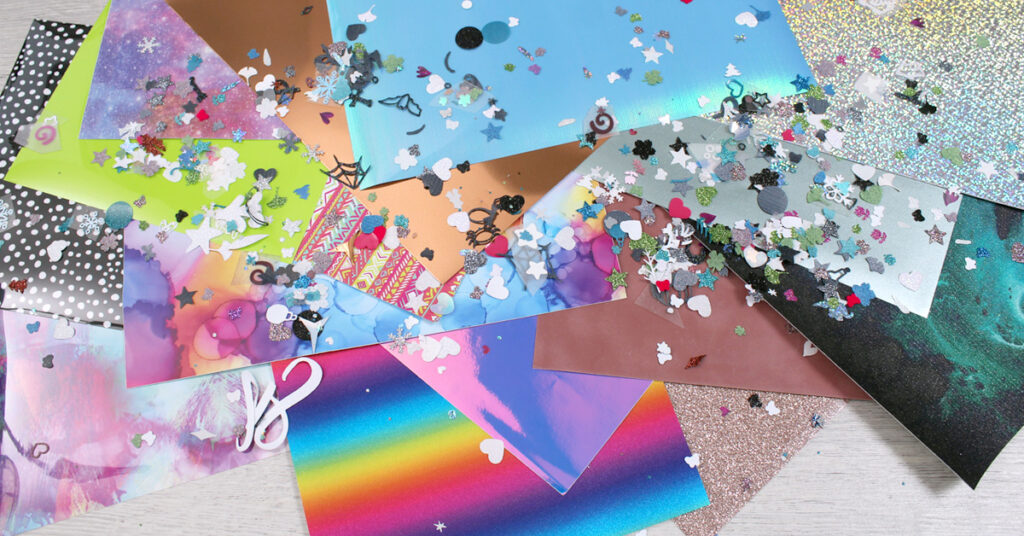 Beitragsbild zum Blogartikel "Kleine Folienkunde: Vinyl oder Flex? ". Zu sehen sind verschiedene Flex- und Vinylfolien.