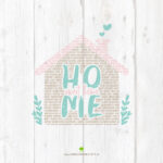 Digitale Vorschau der Datei Wortspiel "Home sweet Home". Zu sehen sind die einzelnen Elemente, welche Teil des Downloads sind. Es ist ein Haus abgebildet, welches nur aus Wörtern gestaltet wurde. In der Mitte ist der Schritzug "Home sweet Home".