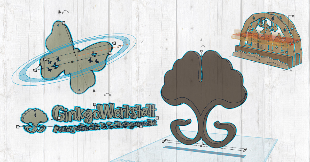 Beitragsbild zum Blogartikel "Hinweise zu 3D-Druck Dateien". Zu sehen sind verschiedene digitale Beispielbilder in 3D.