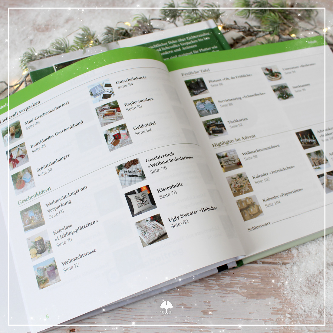Eine Vorschau des Inhaltsverzeichnisses vom Buch "Plotten für Weihnachten".