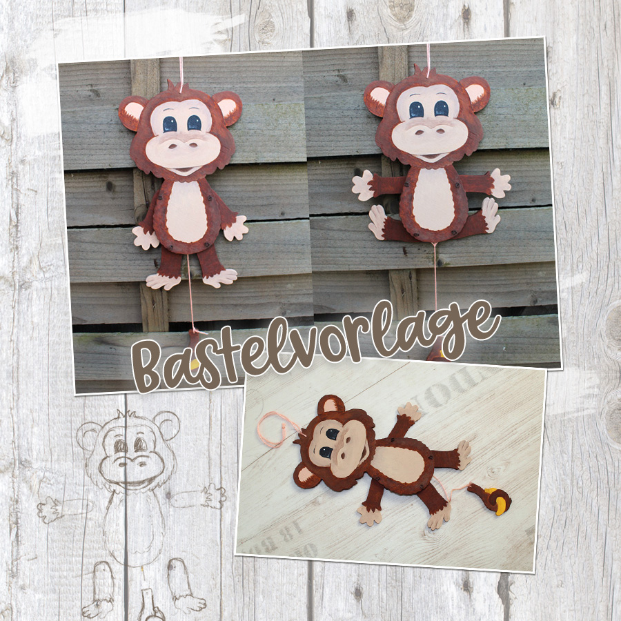 Hampelzoo "Affe" - Bastelvorlage Hampelzoo "Affe" - Bastelvorlage