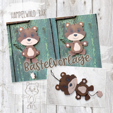 Hampelwald "Bär" - Bastelvorlage