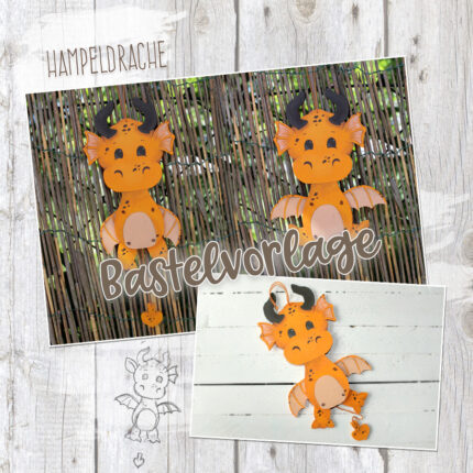 Hampelmärchen "Drache" - Bastelvorlage