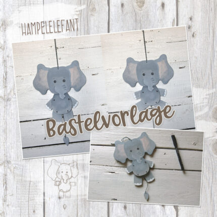 Hampelzoo "Elefant" - Bastelvorlage