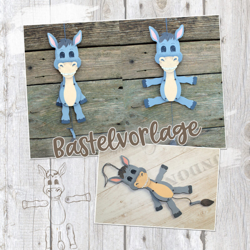 Hampelbauernhof "Esel" - Bastelvorlage