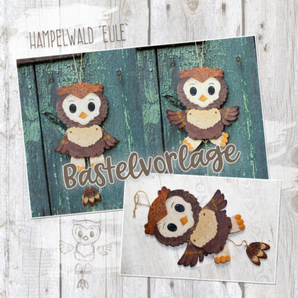 Hampelwald "Eule" - Bastelvorlage