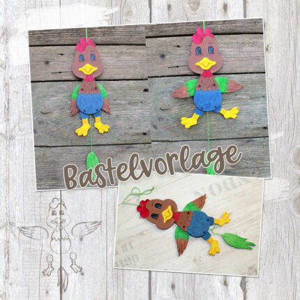 Hampelbauernhof "Hahn" - Bastelvorlage