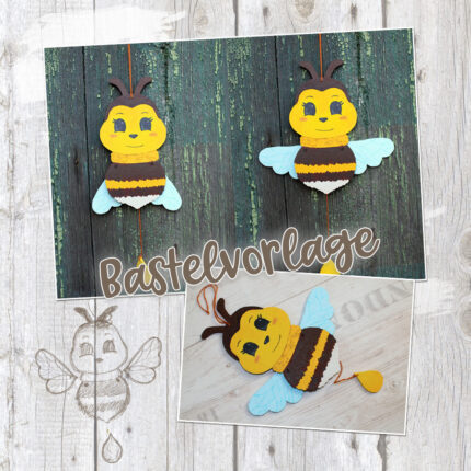 Hampelinsekten "Hummel" - Bastelvorlage