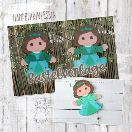Hampelmärchen "Prinzessin" - Bastelvorlage