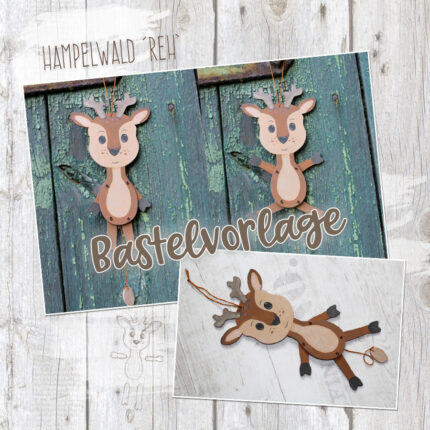 Hampelwald "Reh" - Bastelvorlage