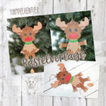 Hampelwinter "Rentier" - Bastelvorlage