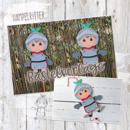 Hampelmärchen "Ritter" - Bastelvorlage