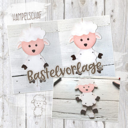 Hampelbauernhof "Schaf" - Bastelvorlage