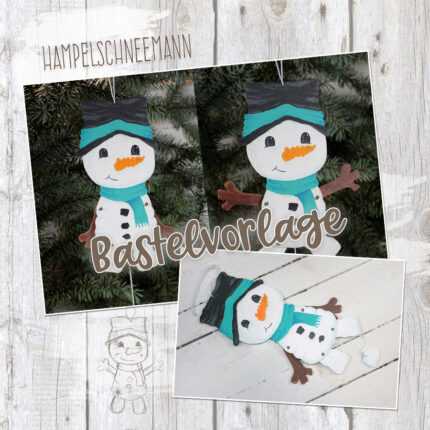 Hampelwinter "Schneemann" - Bastelvorlage