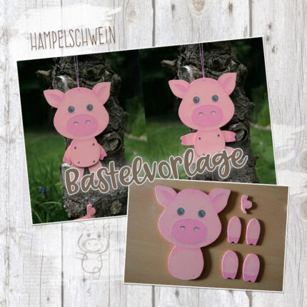 Hampelbauernhof "Schwein" - Bastelvorlage