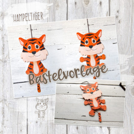 Hampelzoo "Tiger" - Bastelvorlage