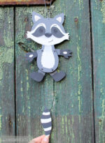 Hampelwald "Waschbär" - Bastelvorlage – Bild 2