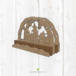 Digitale Vorschau der Datei 3D Mini-Lichterbogen „Häuserreihe“. Zu sehen sind Elemente, welche Teil des Downloads sind.