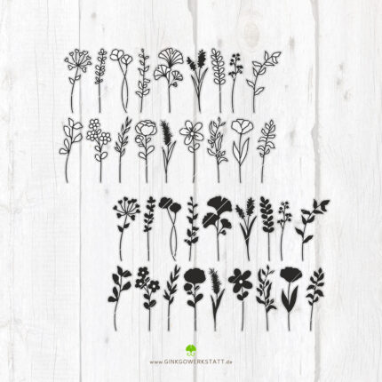 Basics "Große Wildblumen" - Kreativdatei