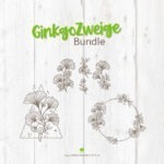 Floral "Ginkgozweige Bundle" - Plotterdatei