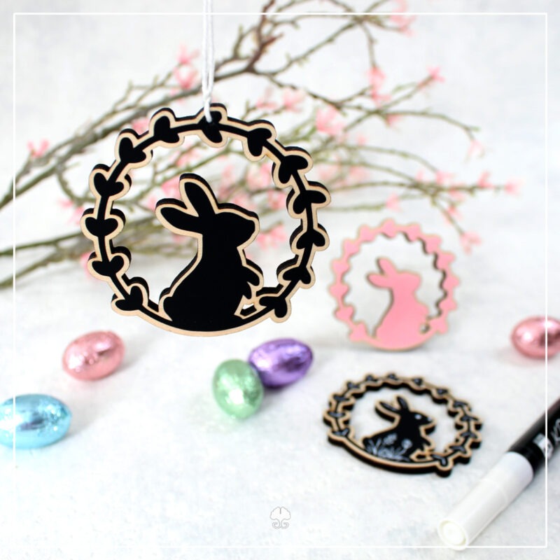 Hase im Kranz - Kreativdatei