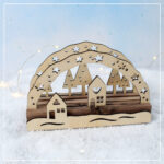 Mini-Lichterbogen "Häuser im Wald" - Kreativdatei – Bild 2