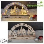 Mini-Lichterbogen "Häuser im Wald" - Kreativdatei – Bild 12