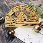 Mini-Lichterbogen "Häuser im Wald" - Kreativdatei – Bild 8