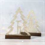 Mini-Lichterbogen "Tanne mit Reh" - Kreativdatei – Bild 3