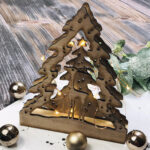 Mini-Lichterbogen "Tanne mit Reh" - Kreativdatei – Bild 12