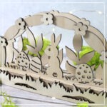 Mini-Lichterbogen "Hase im Gras" - Kreativdatei || SVG – Bild 2