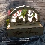 Mini-Lichterbogen "Hase im Gras" - Kreativdatei || SVG – Bild 8