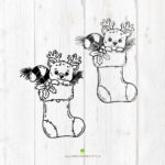 Nikolaussocke mit Reh - Kreativdatei – Bild 2