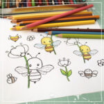 Biene mit Blume - Digistamp Set – Bild 2