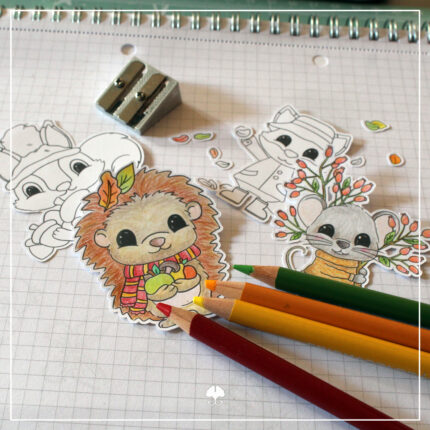 Herbsttiere - Digistamp Set