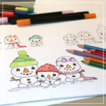 Schneefamilie - Digistamp Set